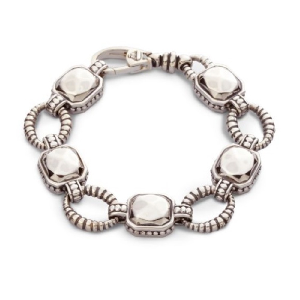 LAGOS
Sterling Silver Rock & Oval Link Bracelet